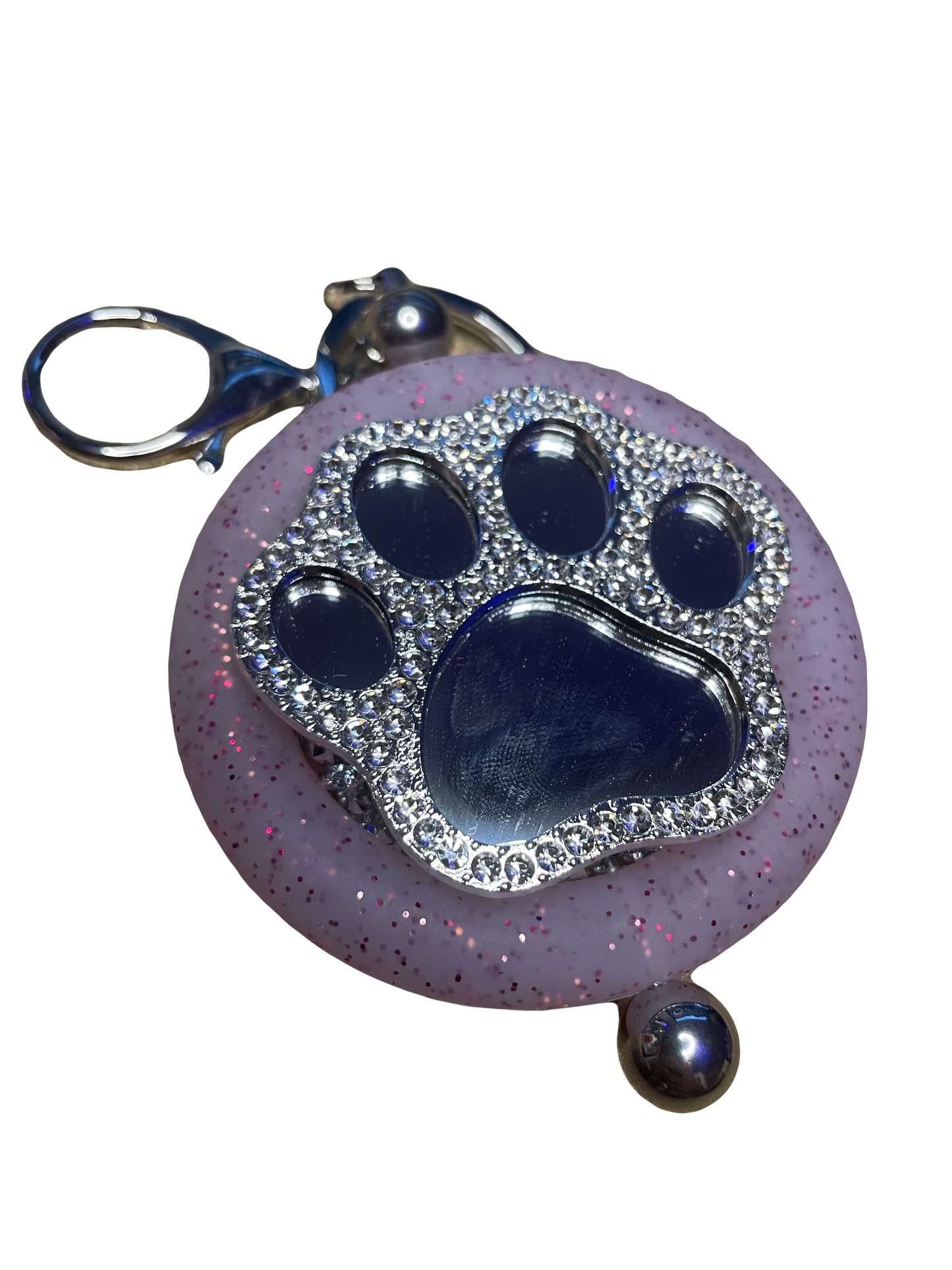 Mirror Paw Print Keychain